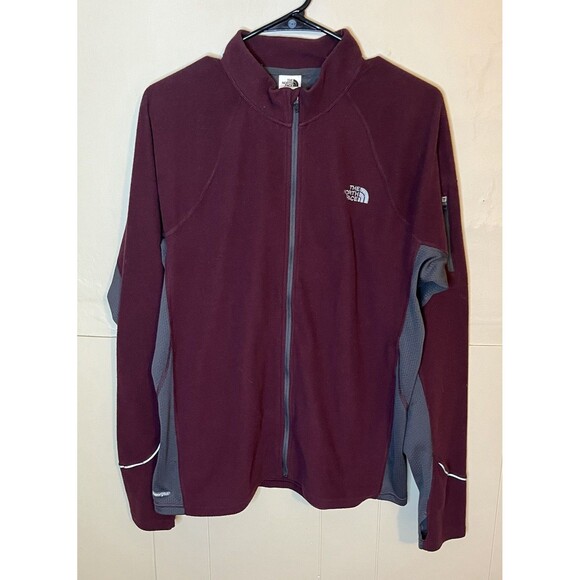 The North Face Other - The North Face Mens Large Maroon Gray 1/4 Zip Up Fleece Pullover Used